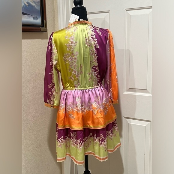 CURRANT AIR CHIARA FLORAL BLOCK MINI DRESS WOMENS SIZE M( 6-8) - Picture 5 of 10